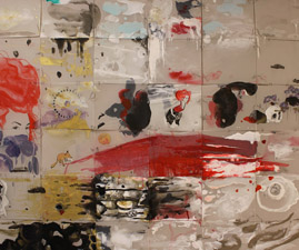 "A Dark Red Season" -  Watercolor, Acrylic Ink, Prismacolor on Dura-lar