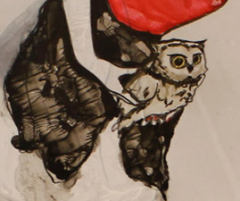 "A Dark Red Season" - Watercolor, Acrylic Ink, Prismacolor on Dura-lar