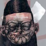 Spencer Pullen "The Nun" - Acrylic Ink & Micron Pen on Dura-Lar