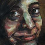 Jannet Rivera "Self Portrait" - Oil on Masonite